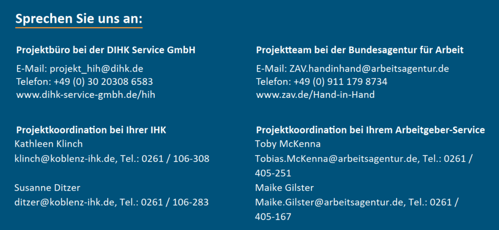 Ansprechpersonen Projekt