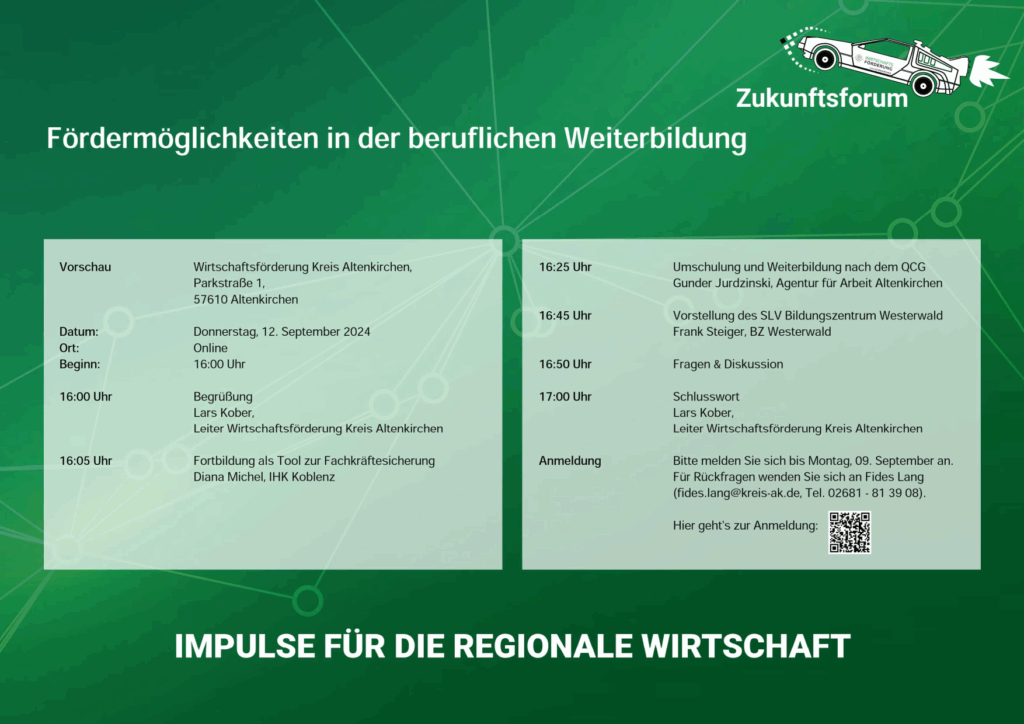 Veranstaltungsflyer ZF berufl. Weiterbildung 2
