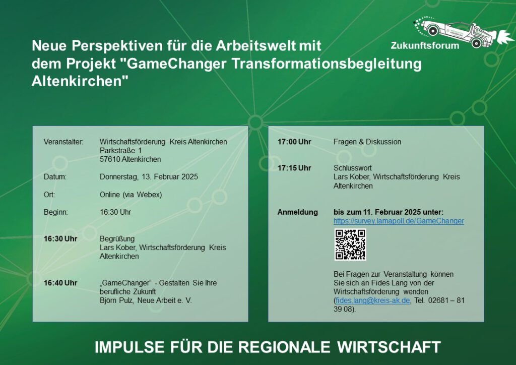 Flyer Zukunftsforum GameChanger 2